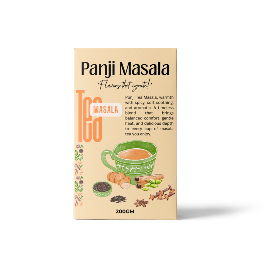 Panji TEA MASALA (200GMS) | Chai Masala | Immunity Booster | Helps in Cold & Cough | Natural Ingredients | Ukala Masala | Kadha -Antioxidant-Rich | No Added Sugar (200 G)